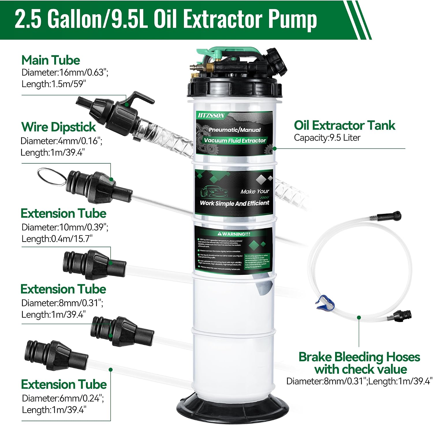 9.5 L/2.5 Gallon Oil Extractor - Brake Fluid ulasan dan harga