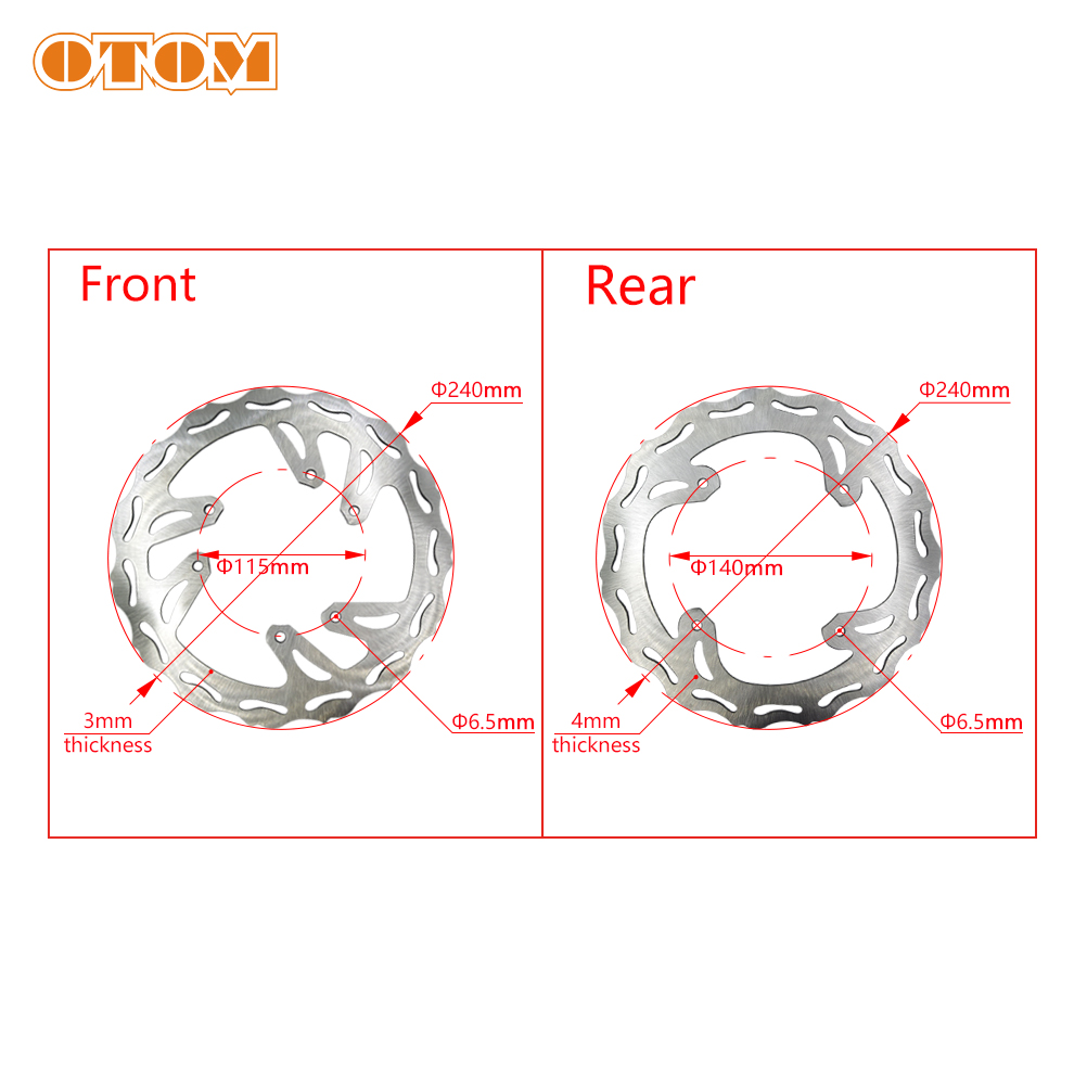 240mm Motorcycle Front Rear Br - Brake Rotor ulasan dan harga